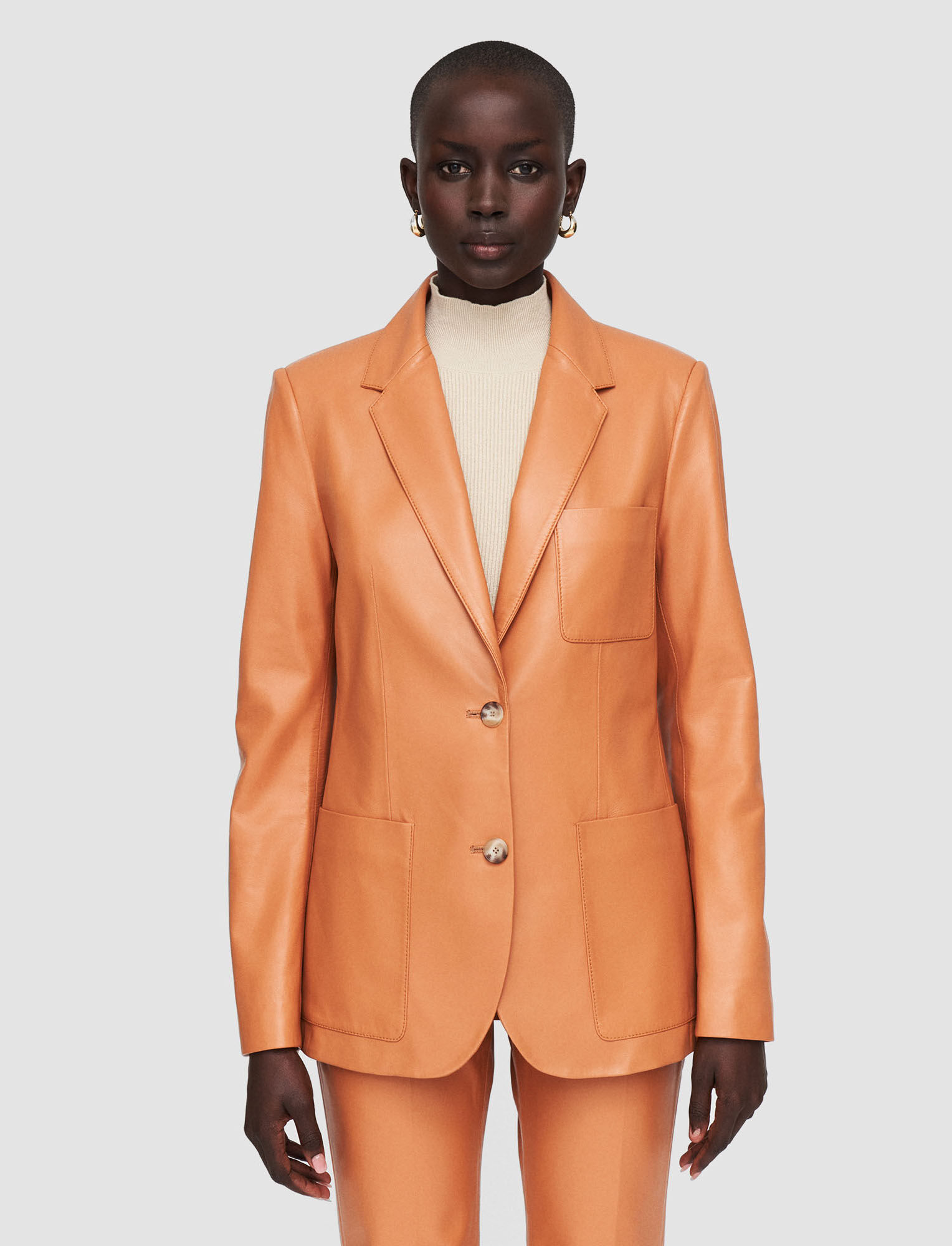 Joseph, Nappa Leather Jacques Jacket, in Caramel